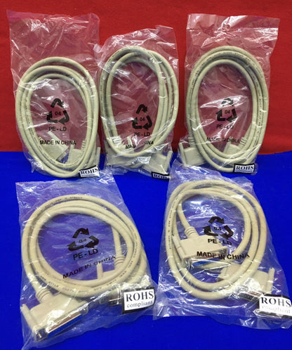 QTY 5 - DIGI-KEY AE9861-ND AK733-1.8-R CABLE CONNECTION IEEE1284 1.8M
