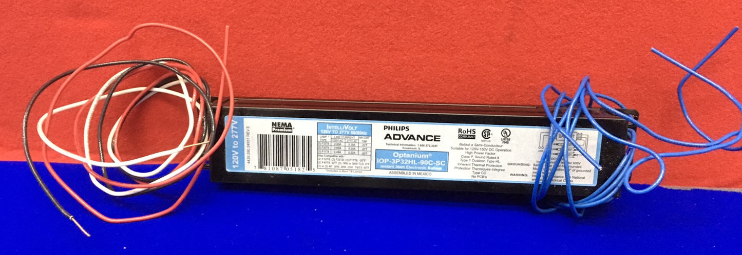PHILIPS ADVANCE IOP-3P32HL-90C-SC INSTANT START ELECTRONIC BALLAST