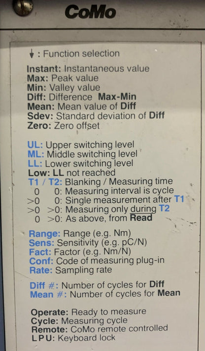 Kistler Instrument CoMo Module 5851A 220/110V