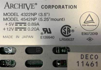 1 Lot Qty of 7 - Archive 4322NP 4542NP / 4322NP4542NP Tape Backup Tape Drive 3.5