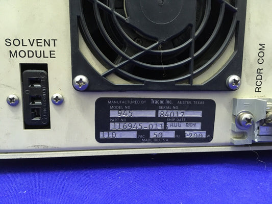 VINTAGE TRACOR 945 LC DETECTOR LIQUID (chromatography (HPLC)) PARTS or REPAIR