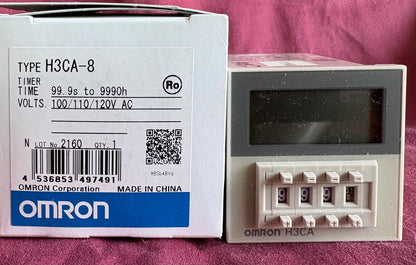 OMRON H3CA / H3CA-8 TIMER RELAY 99.9s TO 9990h,100/110/120V AC