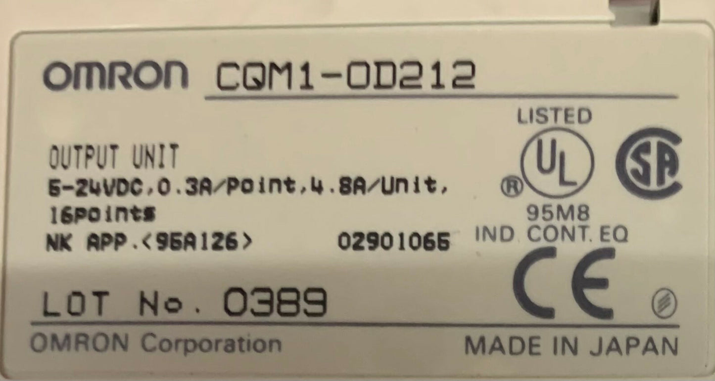 Omron (3) CQM1-OD212 / CQM1-ID213 / CQM1-ID212 PLC Moduli Schede Relè