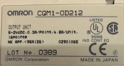 Omron (3) CQM1-OD212 / CQM1-ID213 / CQM1-ID212 PLC Moduli Schede Relè