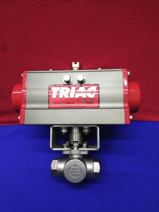 TRIAC 38TX0502R2SXXL 2R40SR SPRING RETURN ACTUATOR MOUNTED TO 38 SERIES 3-WAY 31