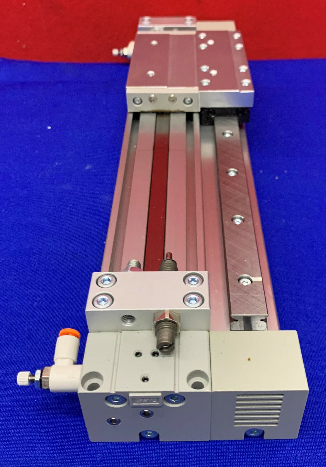 SMC Rodless Cylinder MY1H20-150L / MY1H20150L w/(2) SMC AS1201F Flow Controls