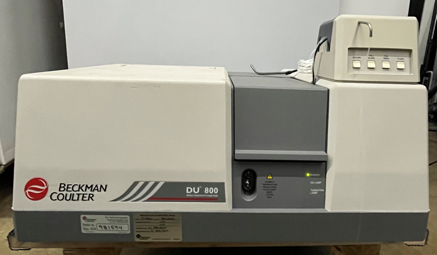 SPECTROPHOTOMÈTRE À BALAYAGE BECKMAN COULTER DU® 800 DU®800 DU800 - PIÈCES/RÉPARATION 