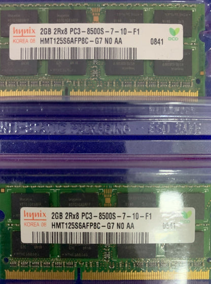 1 SET MIT 2 - HYNIX 2 GB HMT125S6AFP8C-G7