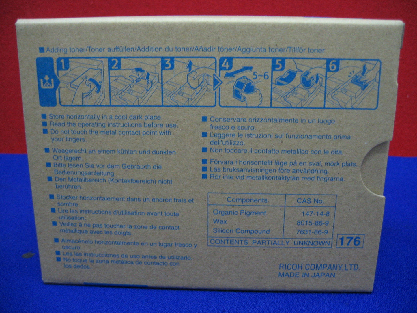Ricoh Type R1 Toner Cassette Cyan Box Stamped 739270010 Part No. 888343