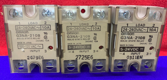 QTY 3 - OMRON G3NA-210B SOLID STATE RELAYS