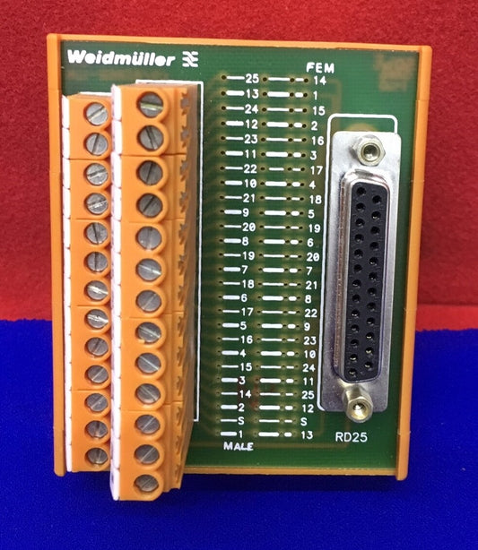 WEIDMULLER 910645-67 69306 TERMINAL BLOCK INTERFACE SCREW TYPE 26 POSITION