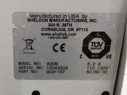 SHELDON W20M / PN 9021187 H20 BATH SERIES HEATED WATERBATH 11.5" x 19.5" x 6"