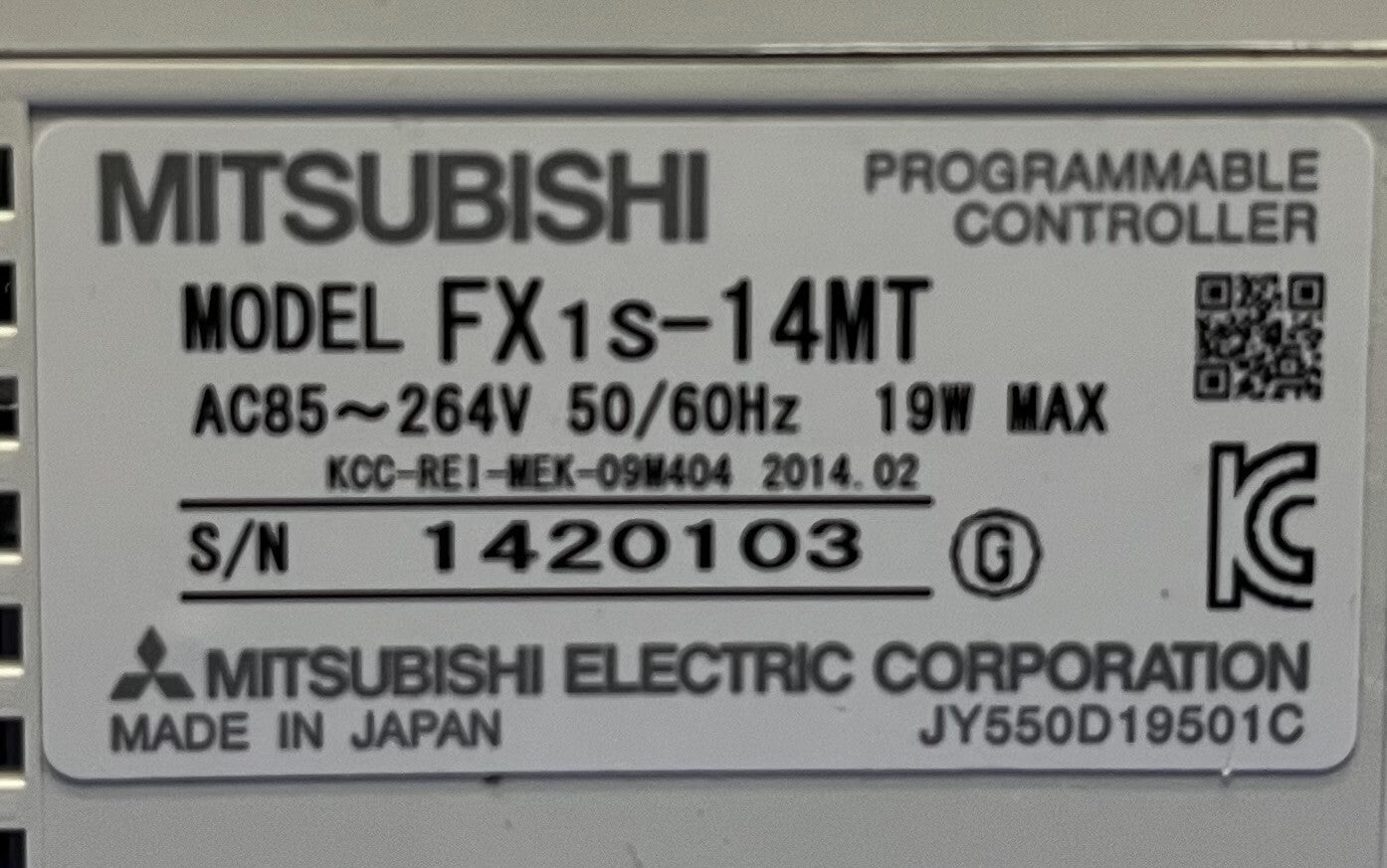 CONTROLADOR PROGRAMABLE MITSUBISHI FX 1S-14MT - 1 LOTE CANTIDAD 2