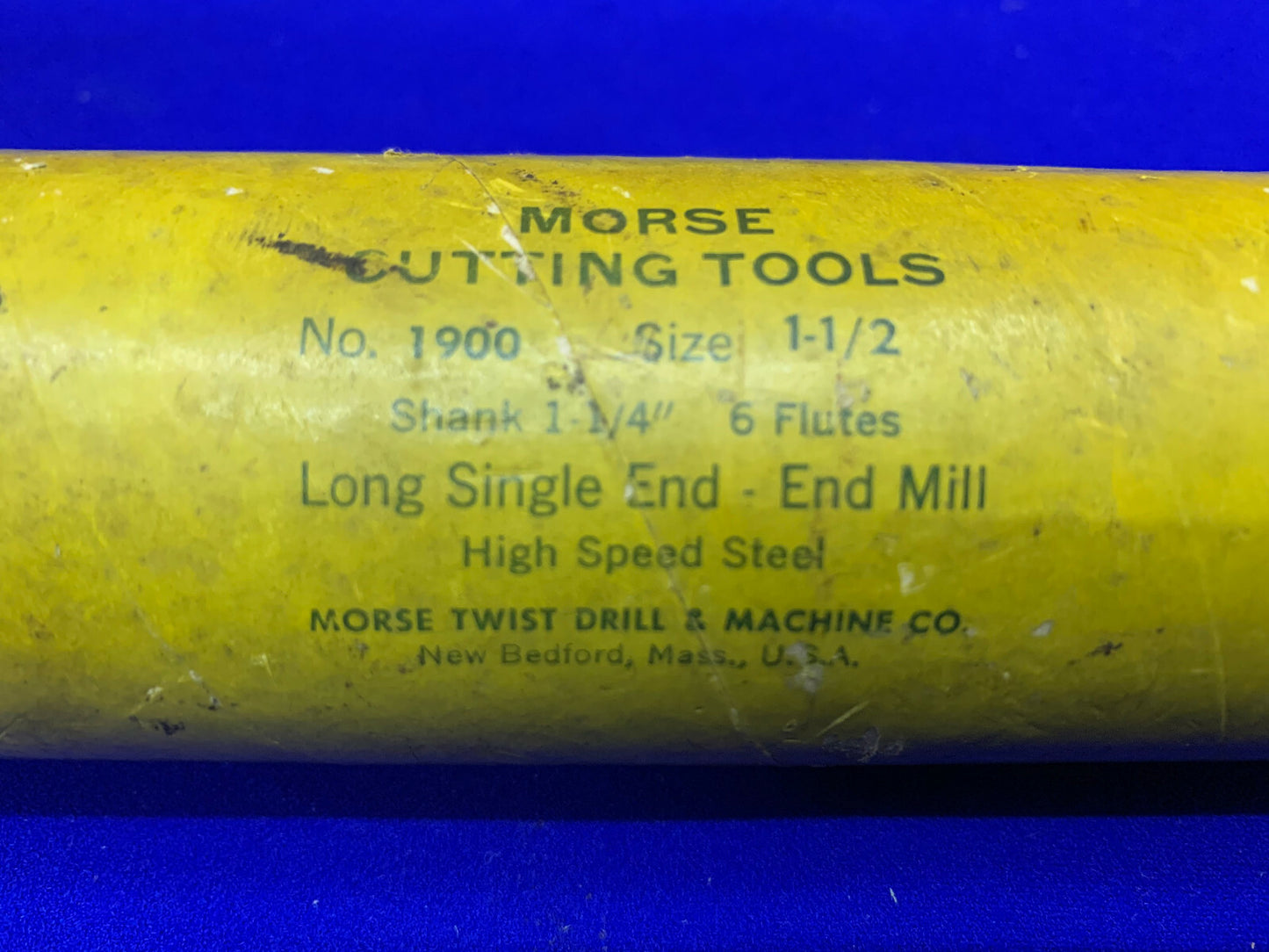 MORSE TWIST DRILL & MACHINE CUTTING TOOL NO. 1900 LONG SINGLE END - END MILL
