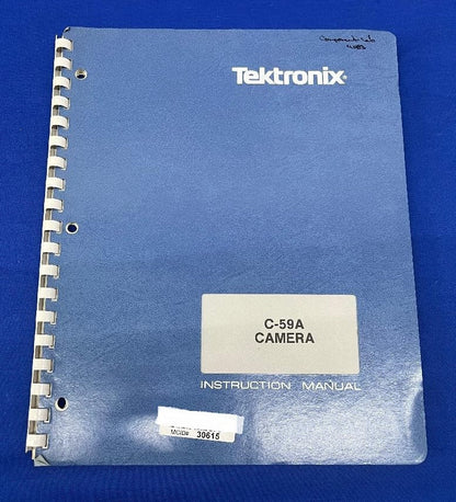 TEKTRONIX C-59A CAMERA INSTRUCTION MANUAL COPYRIGHT 1980
