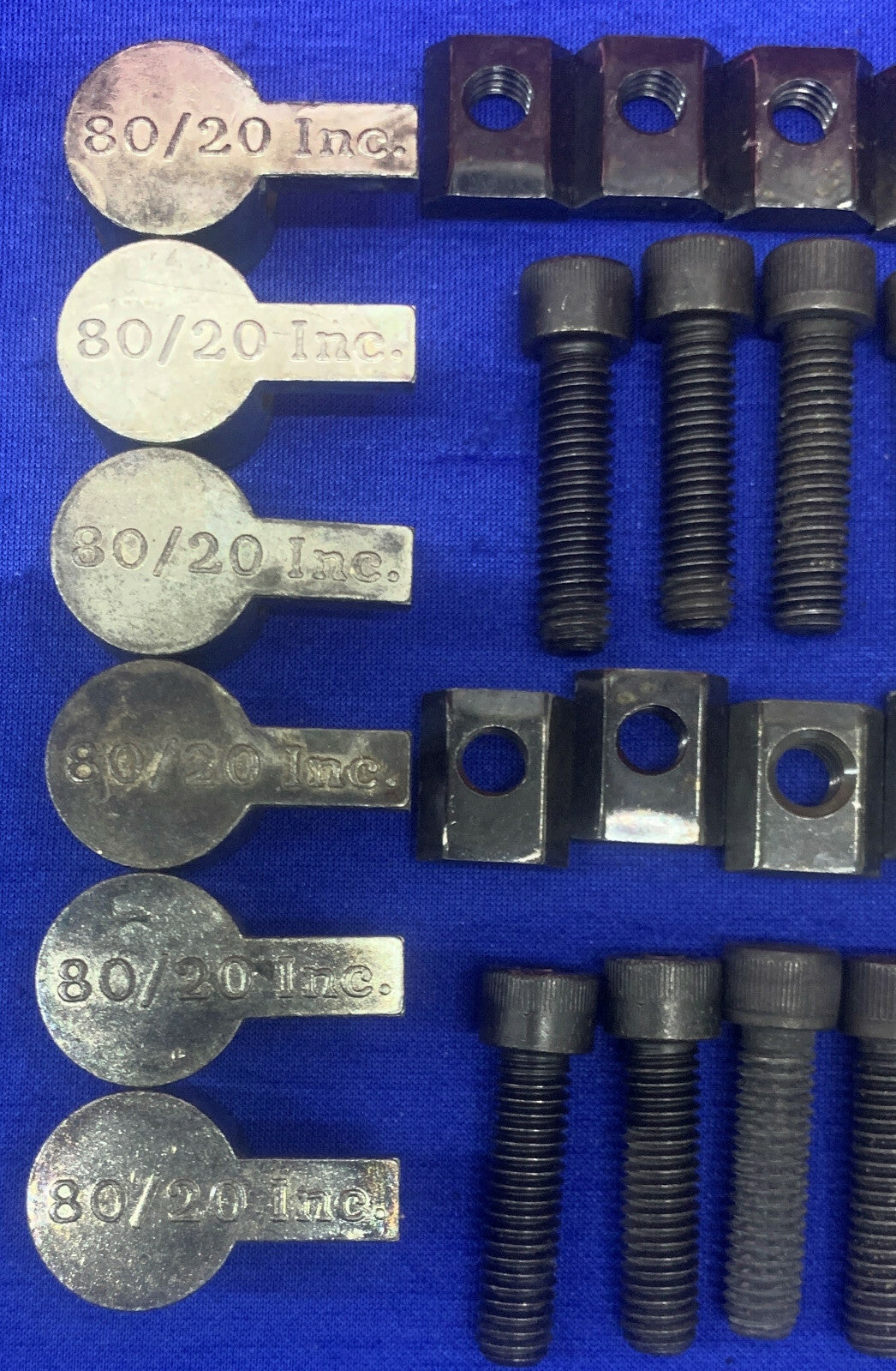 Qty 12 - 80/20 Standard Anchor Fastener Assembly (T-nut, Cam & Cap Screw)