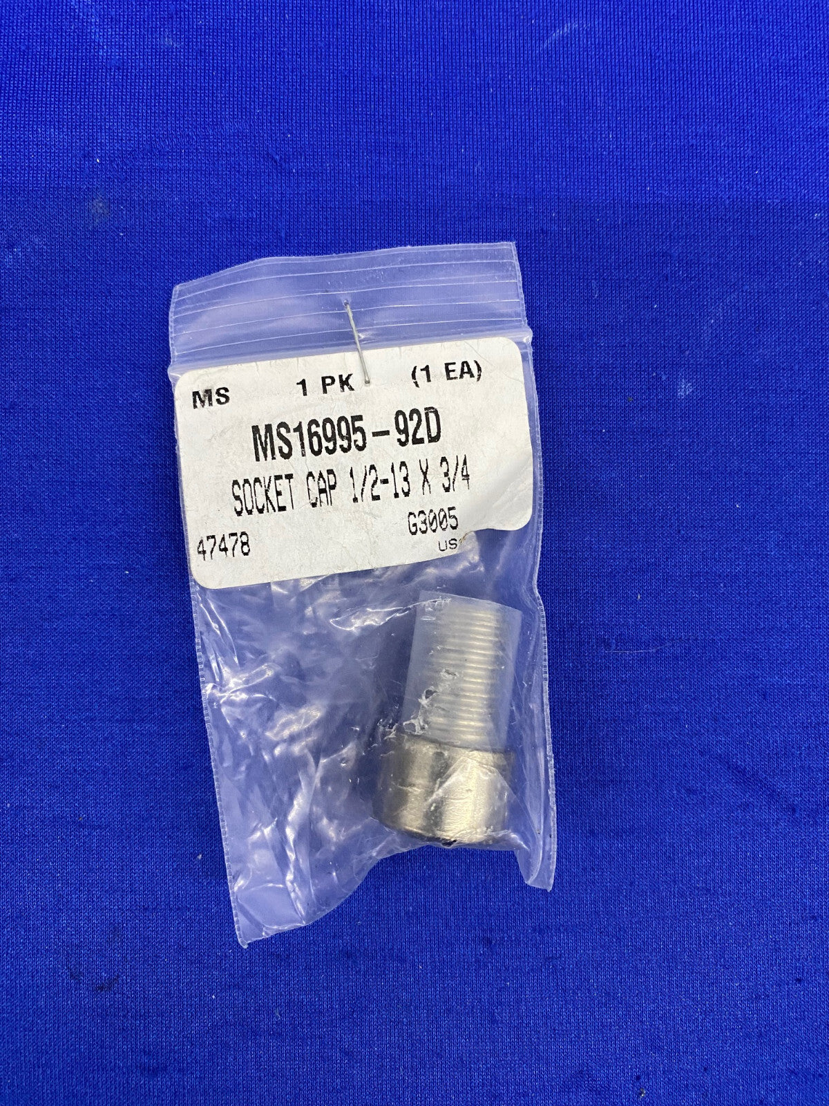1/2 -13 x 3/4 MS16995-92 SOCKET HEAD CAP SCREW STAINLESS STEEL - QTY 1