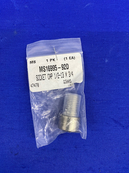 1/2 -13 x 3/4 MS16995-92 SOCKET HEAD CAP SCREW STAINLESS STEEL - QTY 1