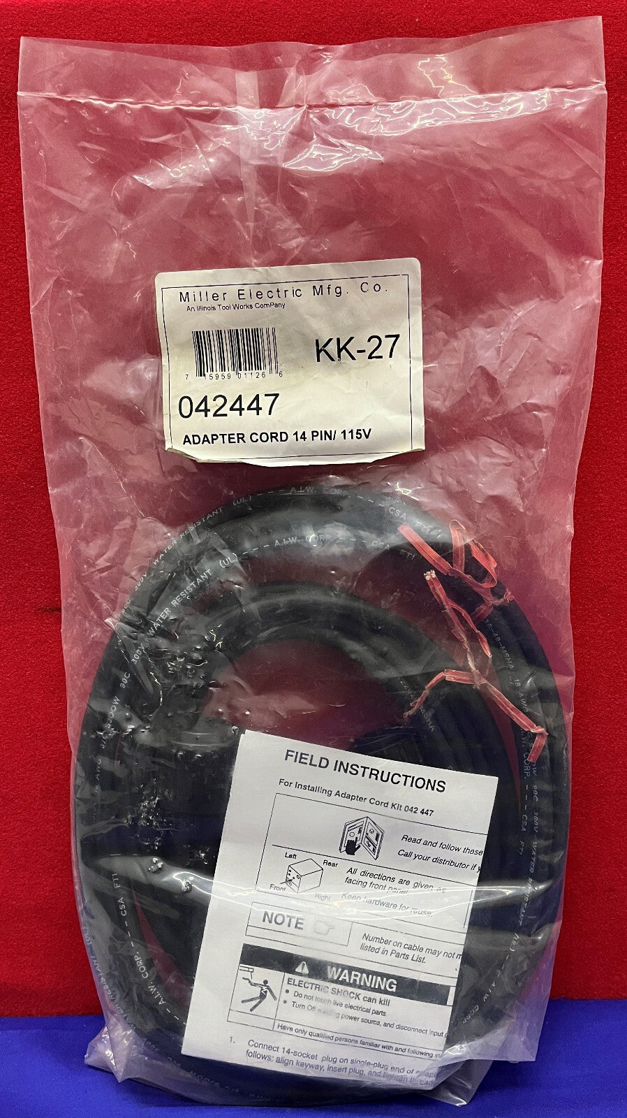 Miller Electric KK-27 Adapter Cord 14 Pin 115V 042447