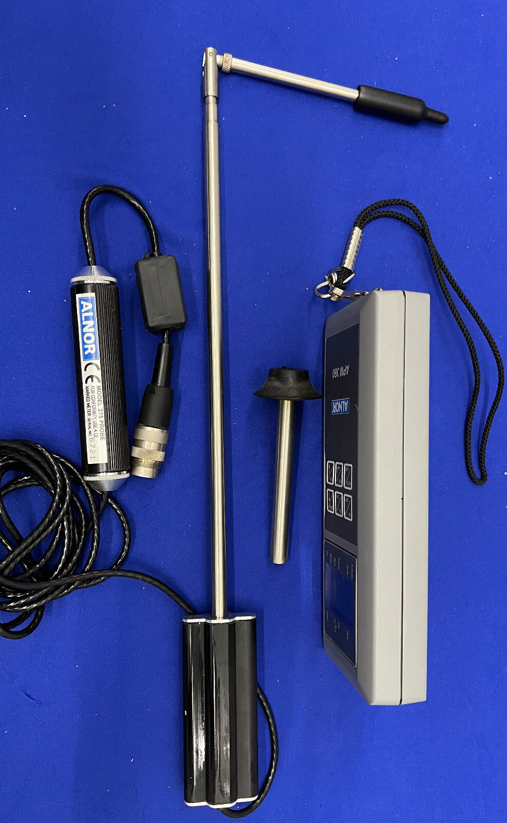 ALNOR APM360 MULTI-PURPOSE METER W/ 275 PROBE - NO PRINTER - FOR PARTS/REPAIR