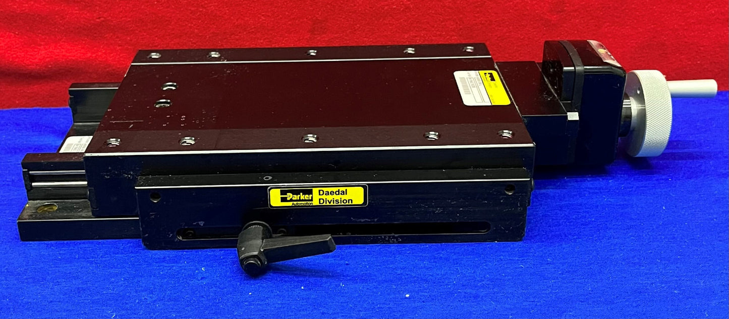 Parker Daedal 4955-06-L Manual Driven Positioner Stage Ball screw w/Lock
