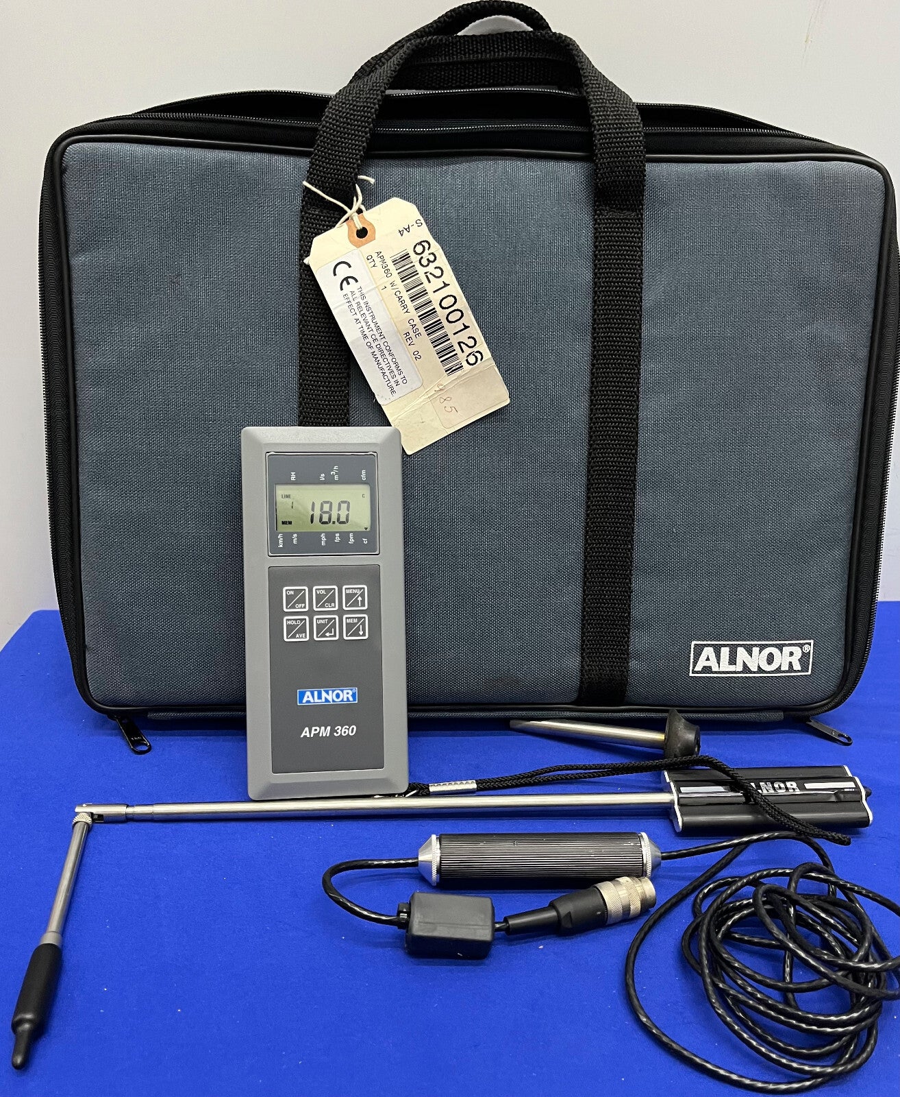ALNOR APM360 MULTI-PURPOSE METER W/ 275 PROBE - NO PRINTER - FOR PARTS/REPAIR