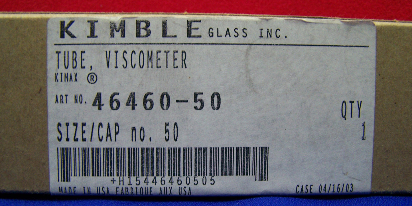 KIMBLE / KIMAX 46460 SIZE 50 SN A290 TUBE VISCOMETER  46460-50