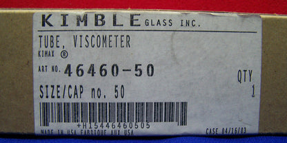KIMBLE / KIMAX 46460 SIZE 50 SN A290 TUBE VISCOMETER  46460-50