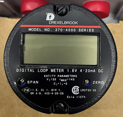 AMETEK DREXELBROOK 401-0401-001 SIGNAL CHANNEL RECEIVER/LOOP METER 370-4000