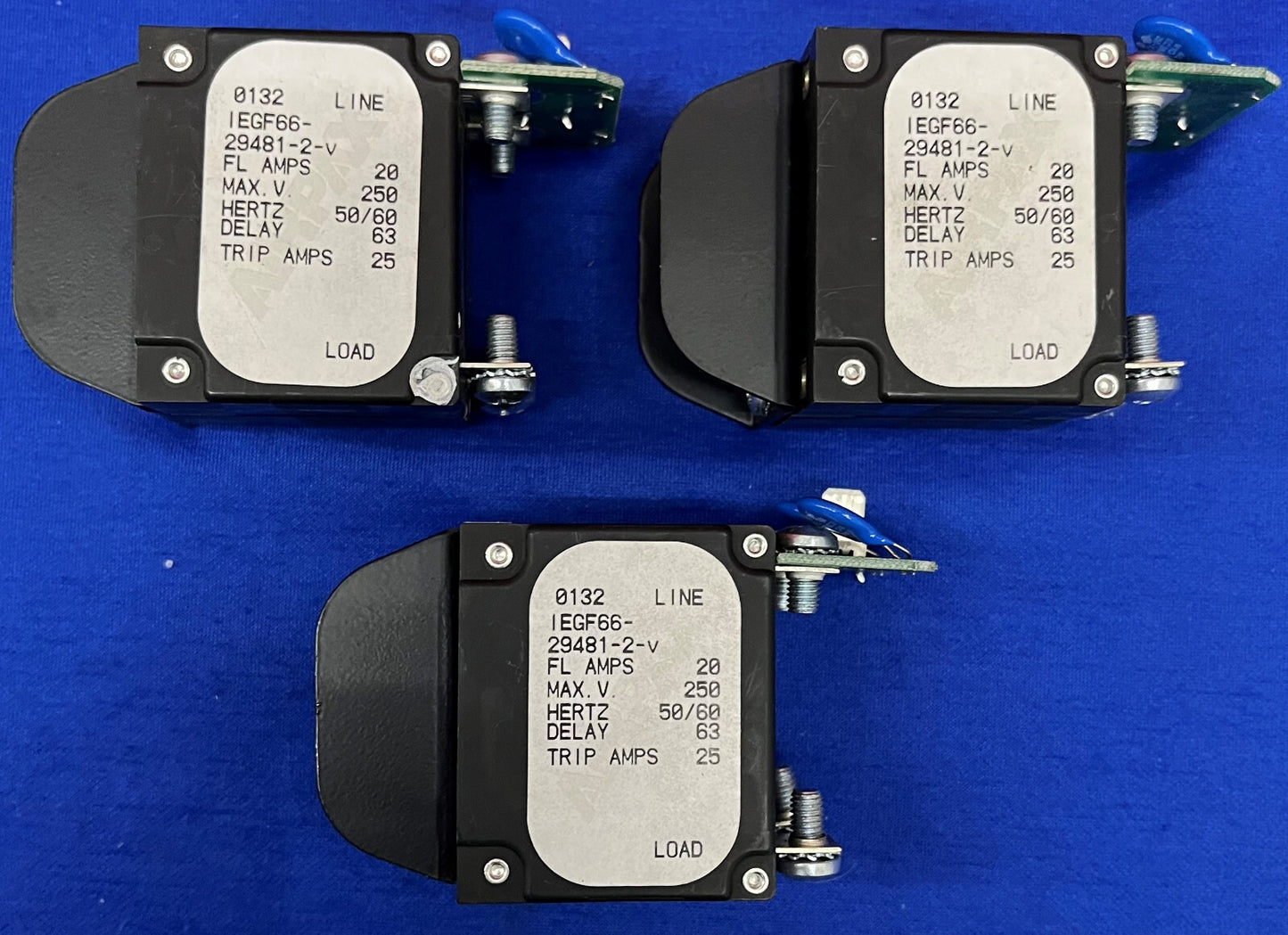 3er-Set Sensata Airpax-Stromschutz IEGF66-29481-2-V