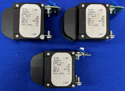 3er-Set Sensata Airpax-Stromschutz IEGF66-29481-2-V