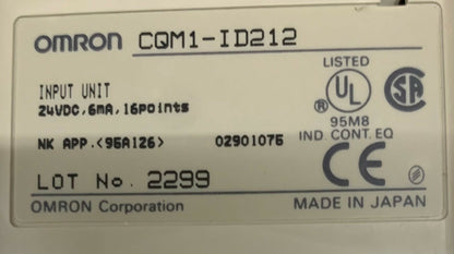 Omron (3) CQM1-OD212 / CQM1-ID213 / CQM1-ID212 PLC Moduli Schede Relè
