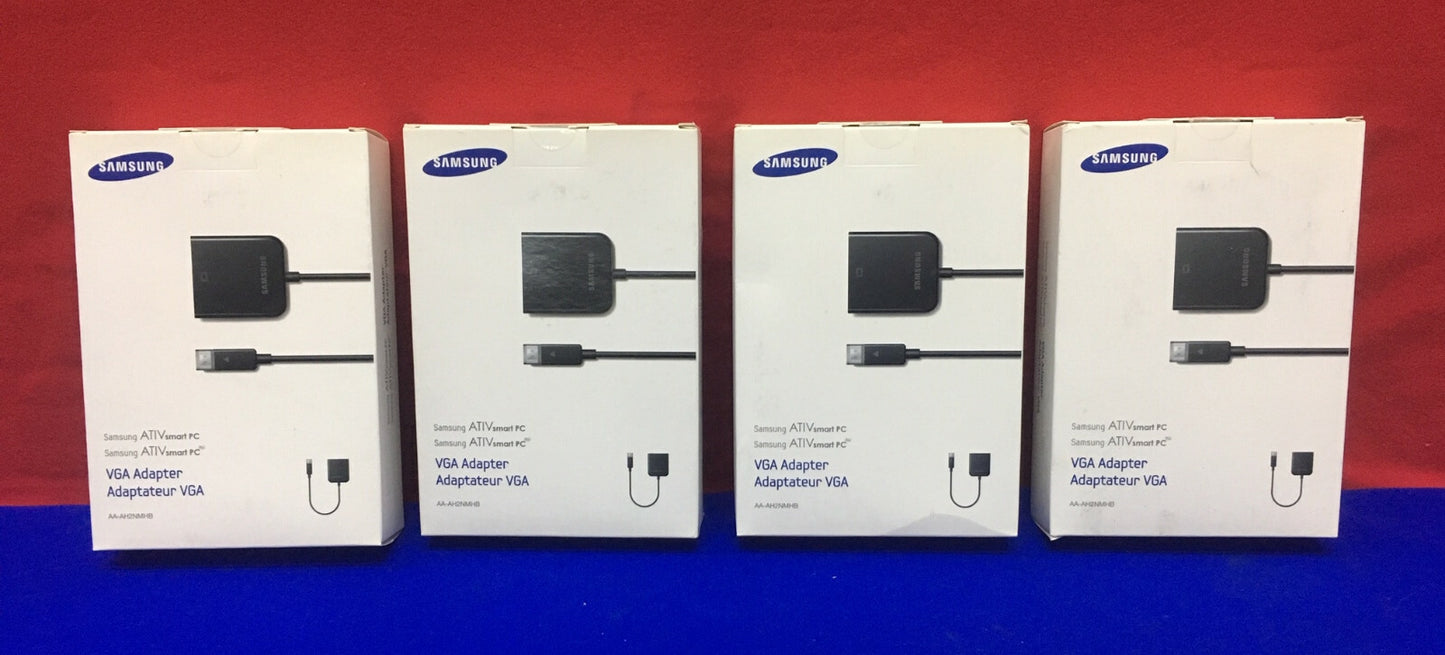 Menge 4 – Samsung AA-AH2NMHB/US Zubehörserie VGA-Dongle, schwarz, Videoadapter