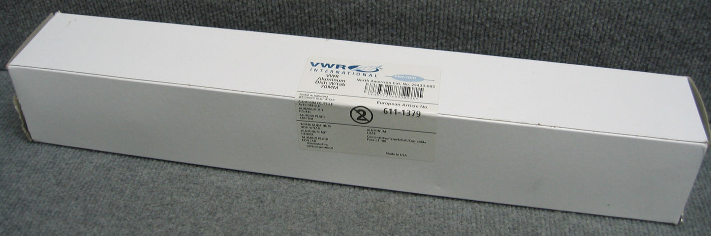 VWR USA # 25433-085, EU# 611-137 VWR® VWR® Piatto monouso in alluminio ondulato e linguetta