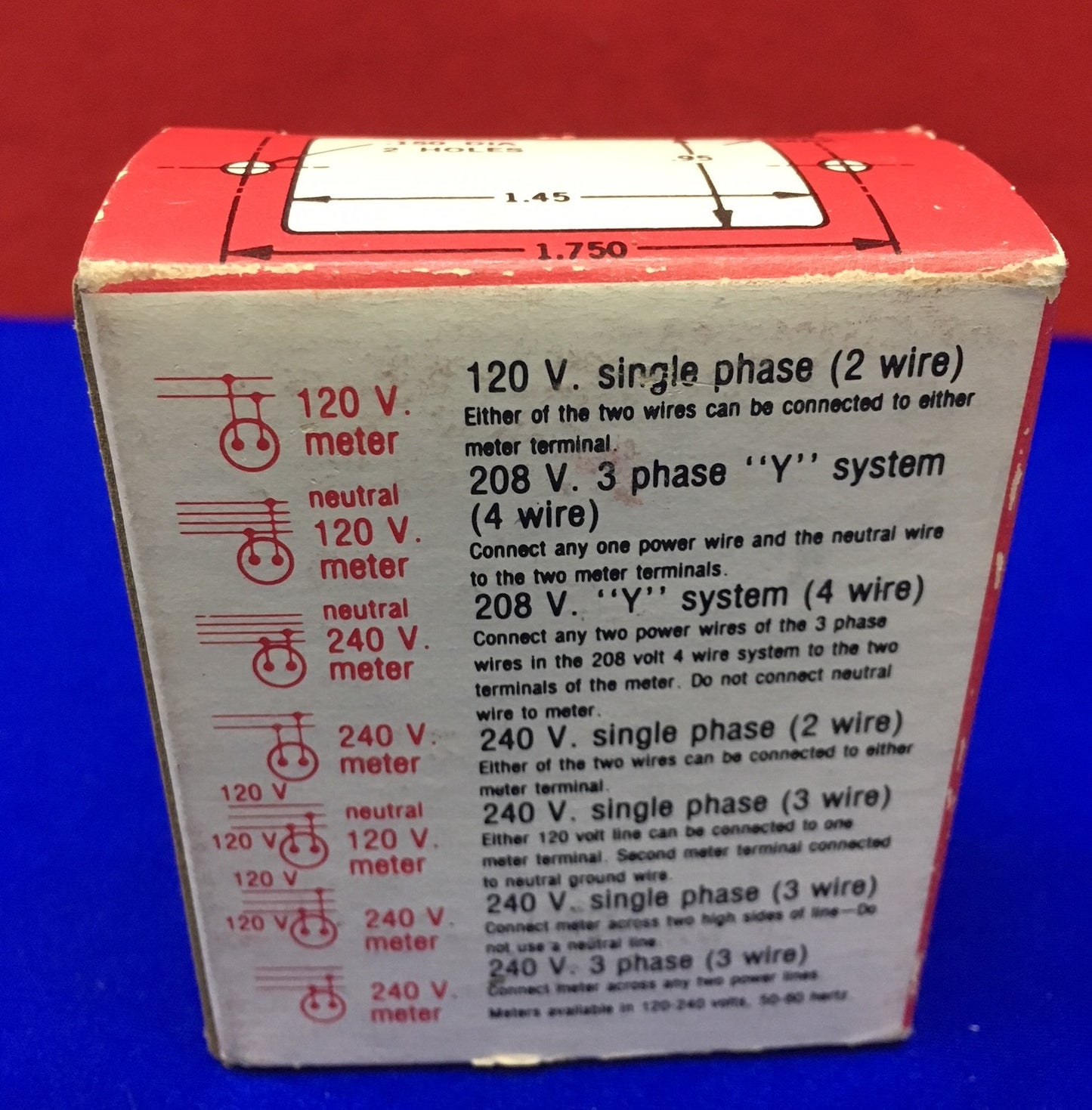 HOBBS / STEWART-WARNER / SW 20028-17 ALTERNATING CURRENT MINIMETER