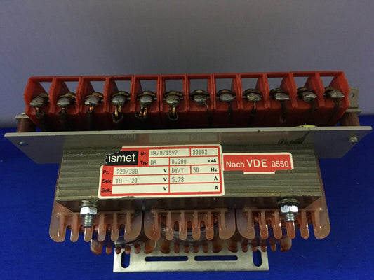 ISMET 84/071597 / 30102 変圧器 TYP DA、0.200 kVA、PR 220/380 V