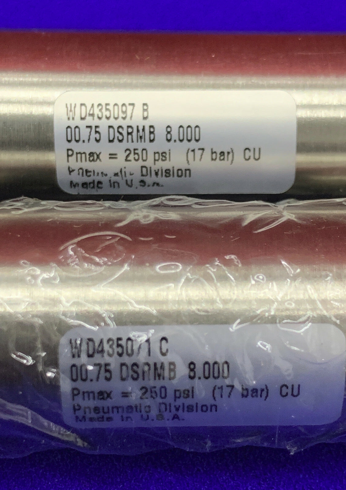 PARKER 00.75 DSRMB 8.000 / 00.75DSRM8.000 Luftzylinder, Bohrungsanzahl 2 - 1 neu/1 gebraucht