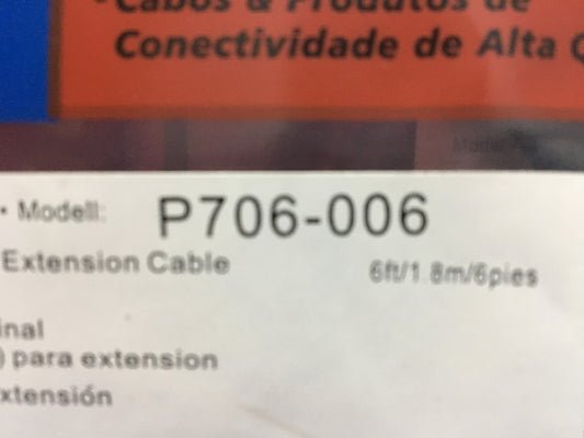 Brand new qty 3 Tripp Lite cables. Model P706-006