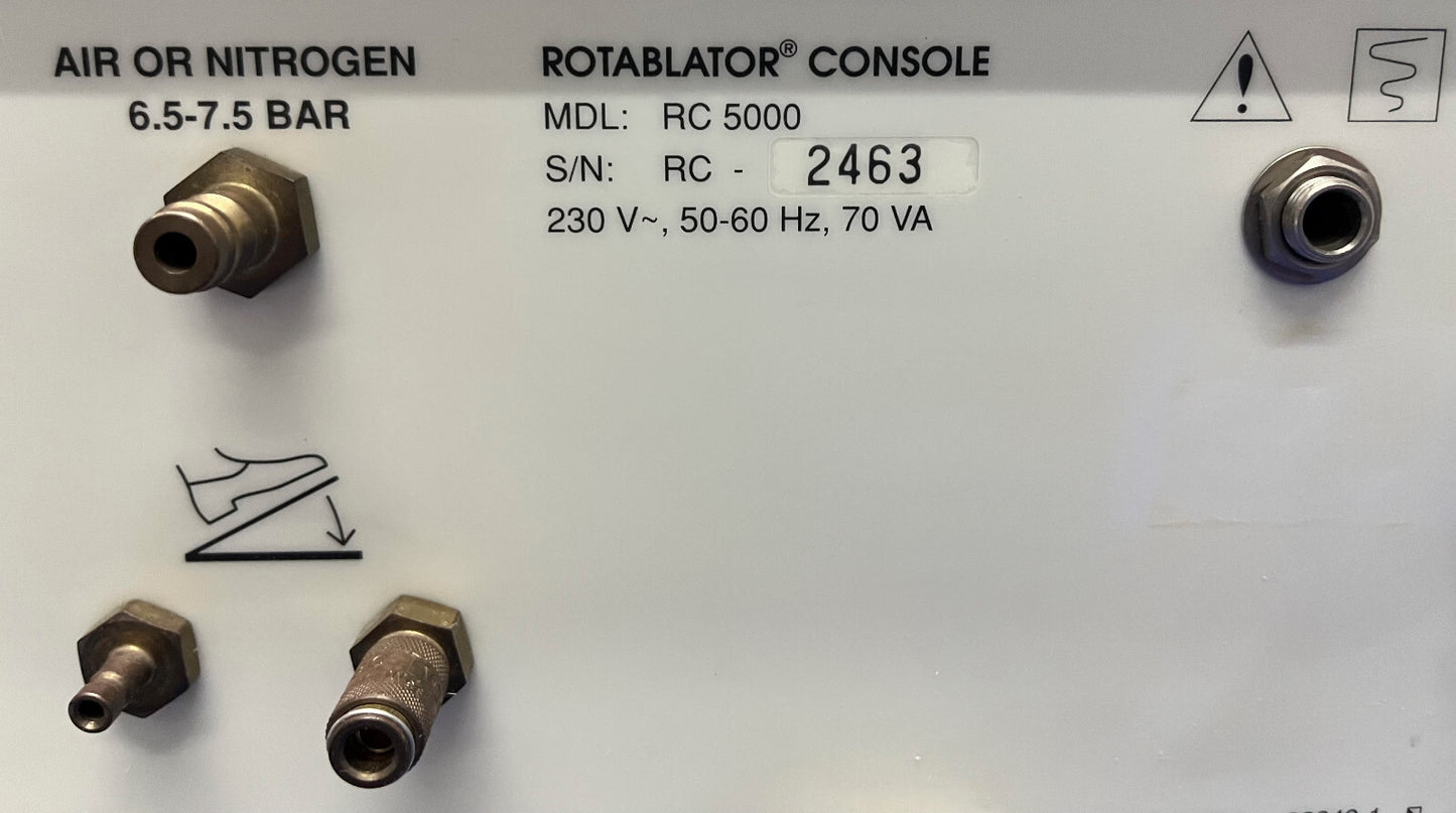 HEART TECHNOLOGY ROTABLATOR®  CONSOLE RC5000 - ITEM FOR PARTS/REPAIR