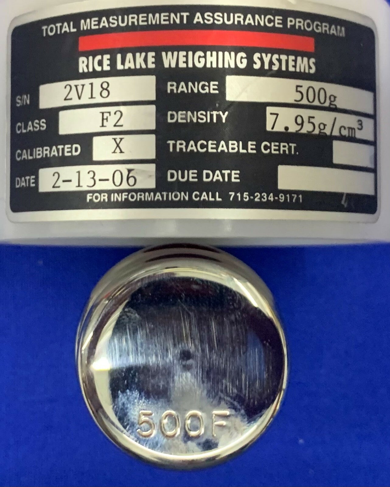 SYSTÈME DE PESÉE RICE LAKE 500G 100G 50G SS CYLINDRIQUE CLASSE DE POIDS F2 