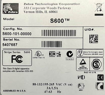 Imprimante Zebra Stripe® S600™ S600-101-00000 - 1 lot, 2 pièces - Pièces/Réparation