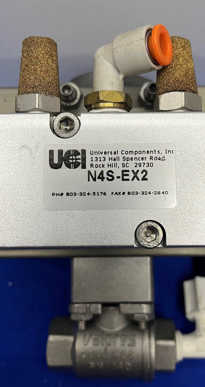 UNIVERSAL COMPONENTS PC/S2S-2EX2 ACTUATED VALVE w/ N4S-EX2 - LOT OF 2
