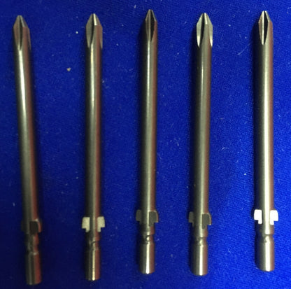 1 PACKAGE CONTAINING 5 - MOUNTZ / ETORQUE / PHILLIPS H4-1X60 PHIL STRAIGHT BIT