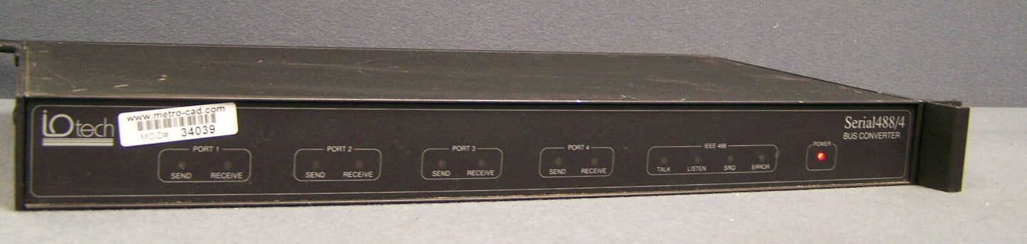 IO TECH SERIAL 488/4 SN 055715 BUS CONVERTER IEEE 488