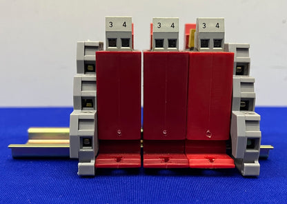 CROUZET GORDOS DR-ODC5 or DR-0DC5 I/O RELAY MODULE - 1 LOT QTY OF 3 ON DIN RAIL