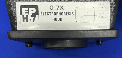 POLAROID GELCAM COPAL RED SHUTTER w/ EP-H7 0.7x ELECTROPHORESIS HOOD