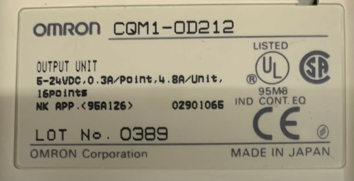 Omron (3) CQM1-OD212 / CQM1-ID213 / CQM1-ID212 PLC Moduli Schede Relè
