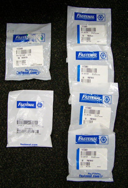 FASTENAL SCREWS '1 LOT' - 1 PKG 1173754 / 4 PKG 1173461 / 1 PKG 1172450