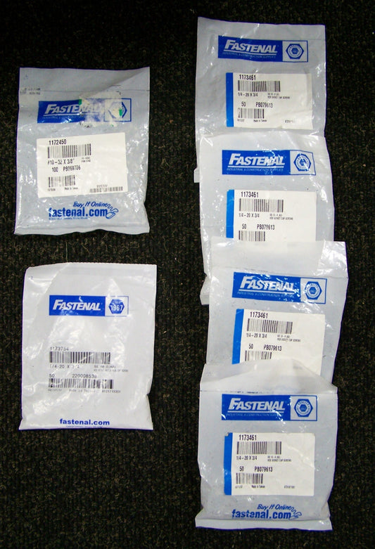 FASTENAL SCREWS '1 LOT' - 1 PKG 1173754 / 4 PKG 1173461 / 1 PKG 1172450