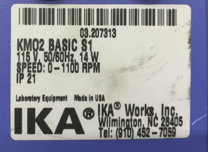 IKA WORKS / WERKE KMO 2 BASIC / KMO2 BASIC S1 MAGNETIC STIRRER 115V